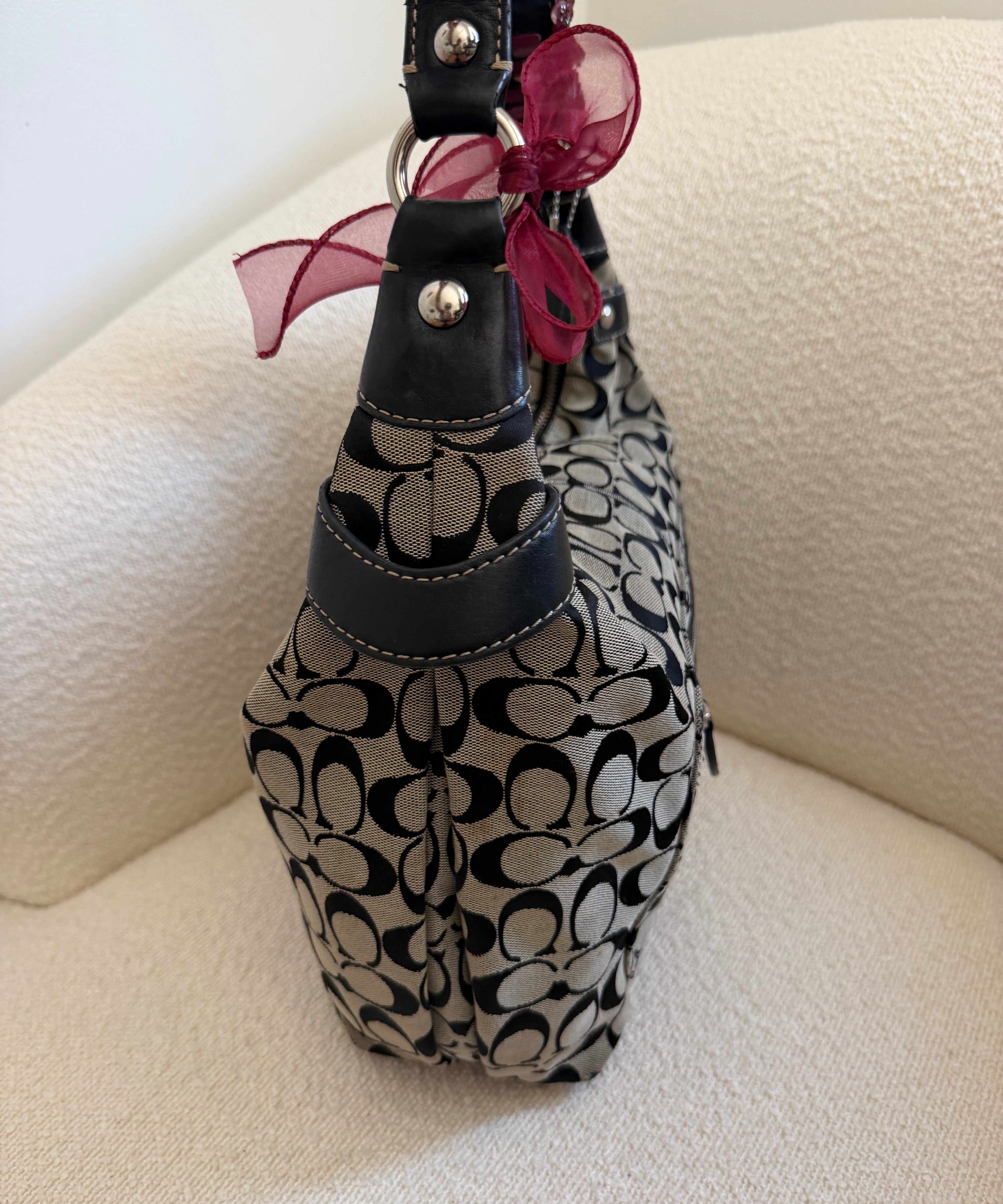 Coach Grey Signature Shoulder Bag