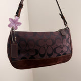 Coach Purple Signature Demi Hamptons Bag