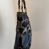 Coach Denim Stripe Tote Bag