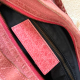 Pink Balenciaga MotoCross City Bag