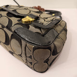 Coach Poppy Signature Pushlock Satchel Bag