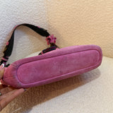 Coach Pink Suede Hamptons Hobo Bag