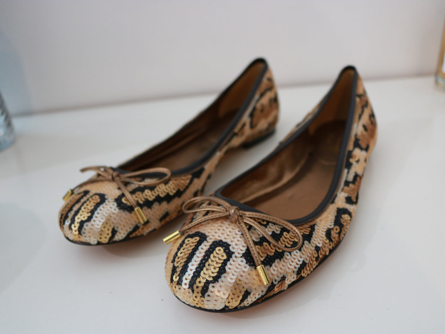 Coach Leopard Sequin Ballet Flats (Size 7.5)