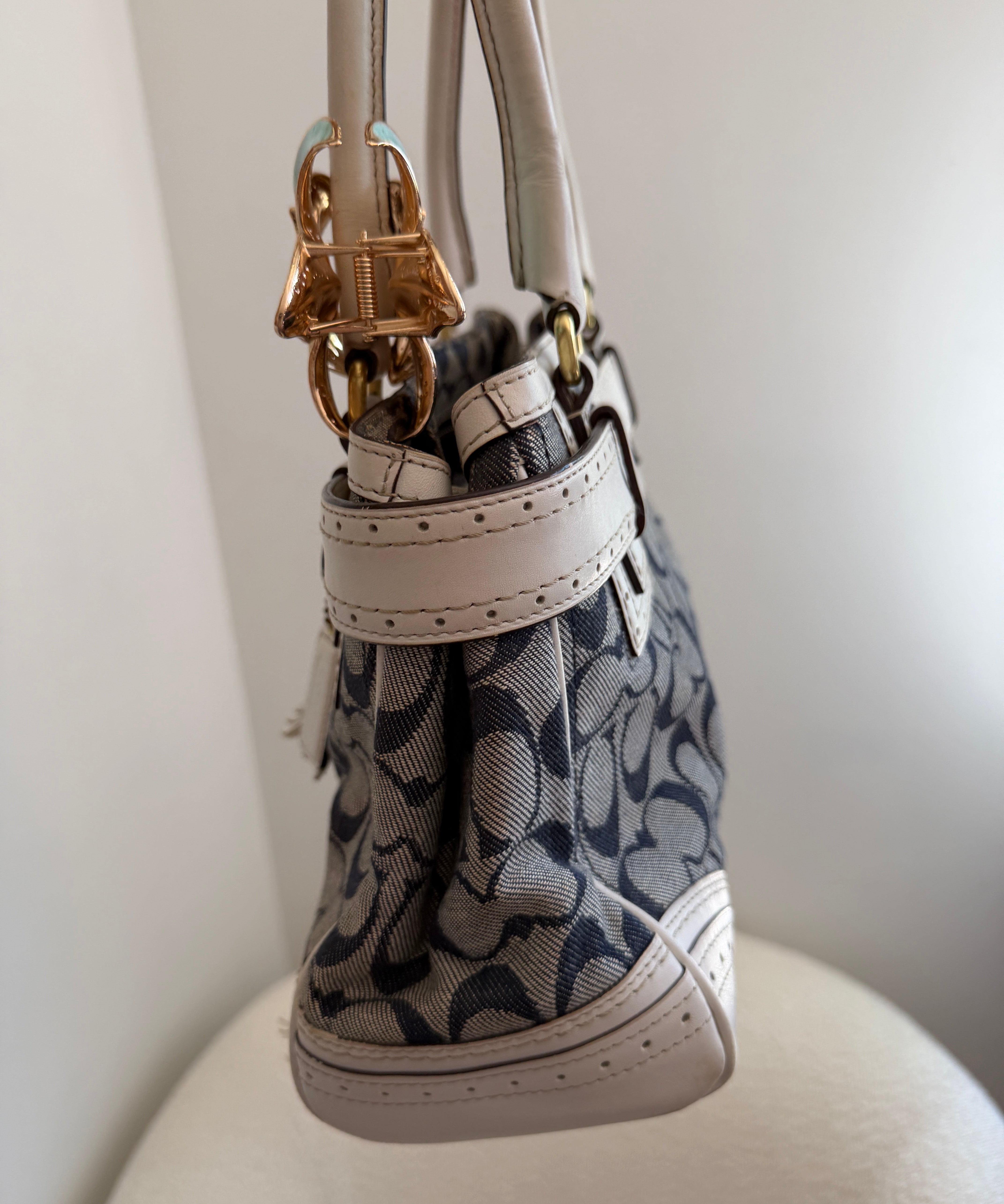 Coach Denim Signature Hamptons Carry-All Bag