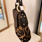 Fendi Zucca / Leopard Chef Shoulder Bag
