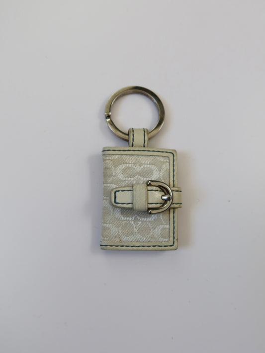 White Coach Signature Photo Keychain