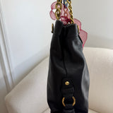 Coach Black Leather Ashley Carry-All Bag