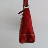 Rare Coach Red Signature Demi Hamptons Bag