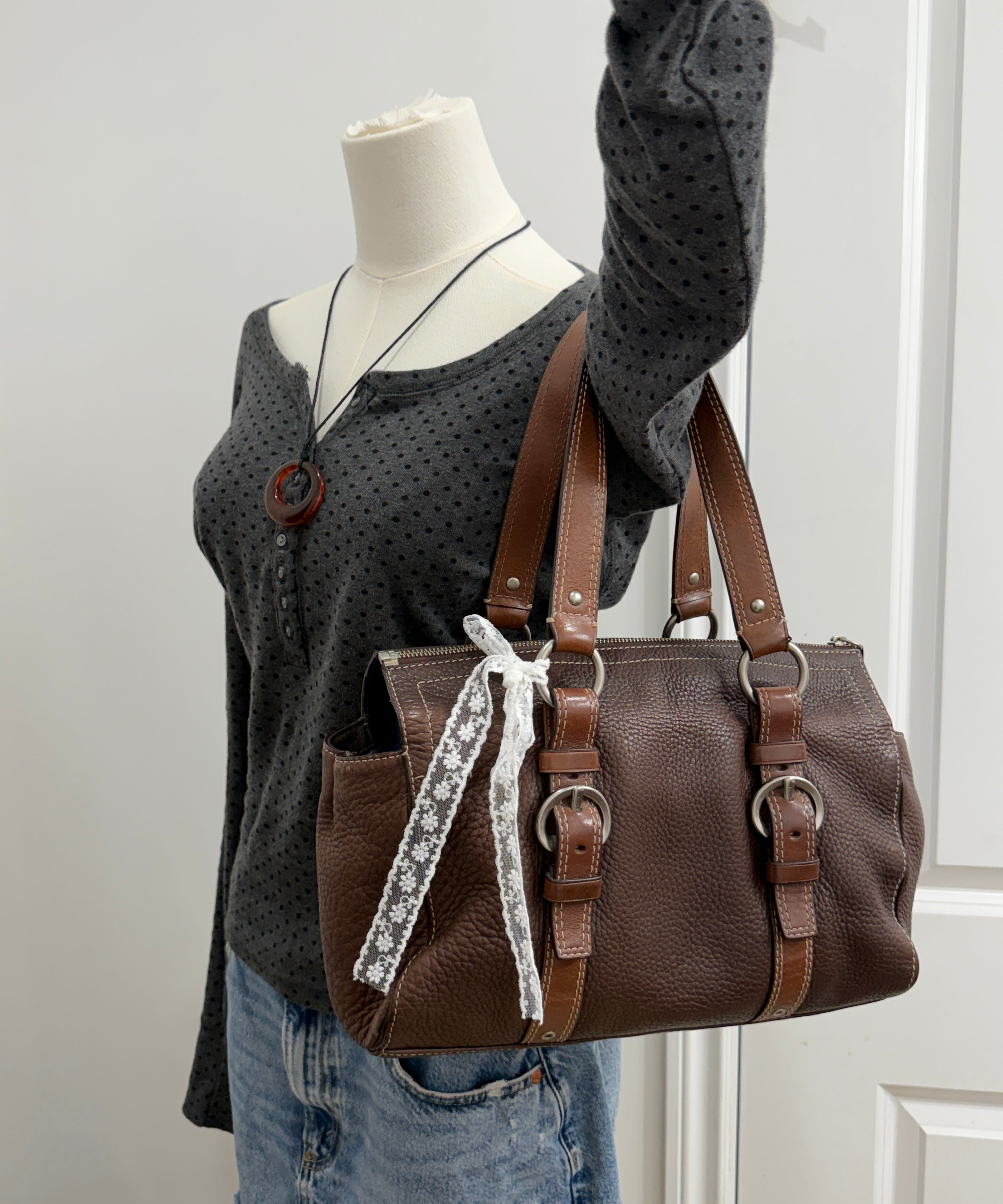 Coach Brown Chelsea Bowler Bag