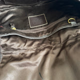 Coach Brown Signature Turnlock Ergo Flap Bag