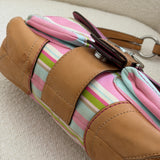 Rare Coach Striped Double Pocket Soho Bag