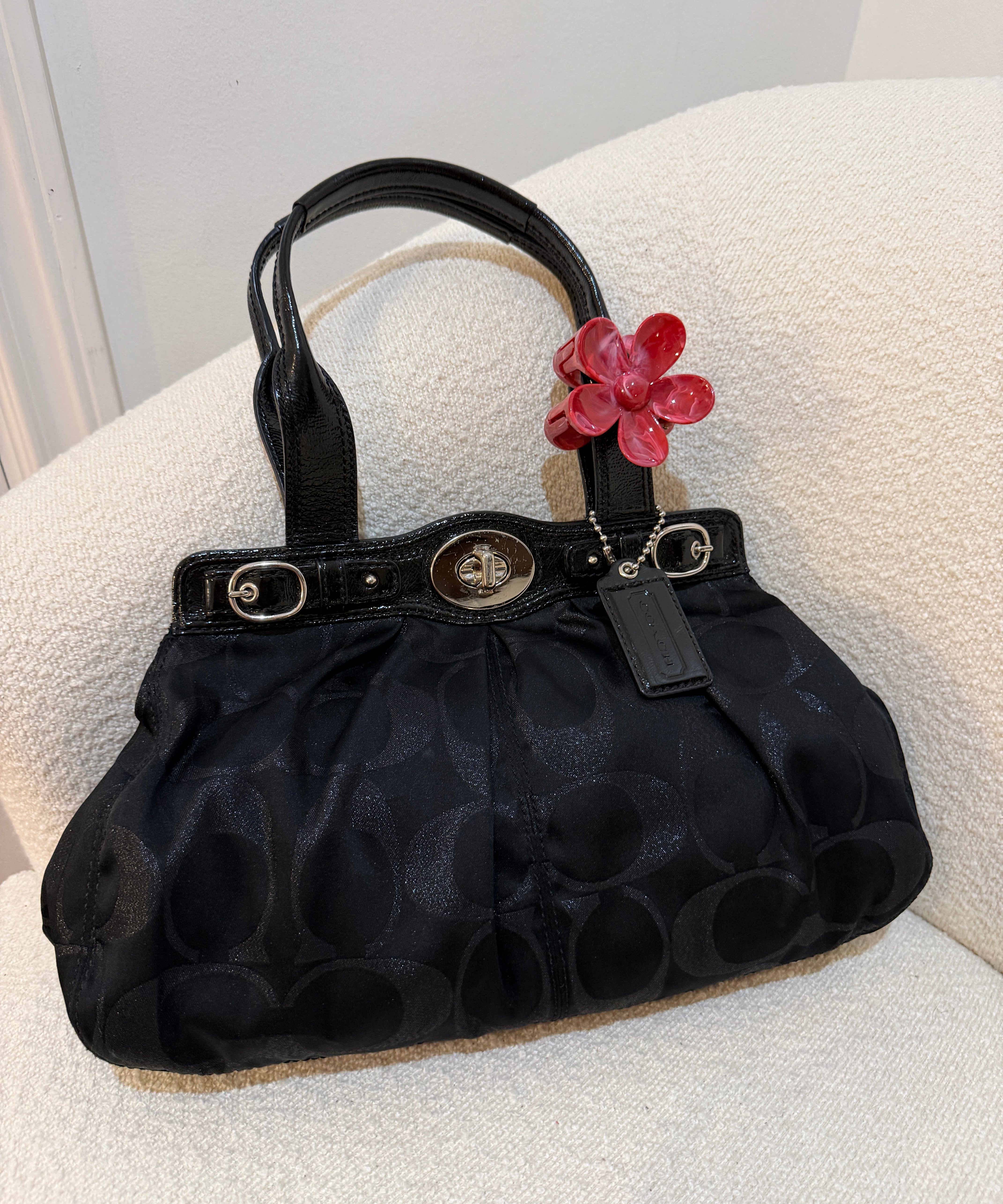 Black Optic Signature Coach Garnett Turnlock Bag