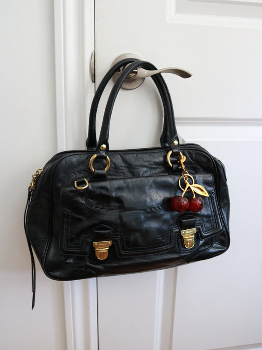 Coach Black Pushlock Satchel Bag