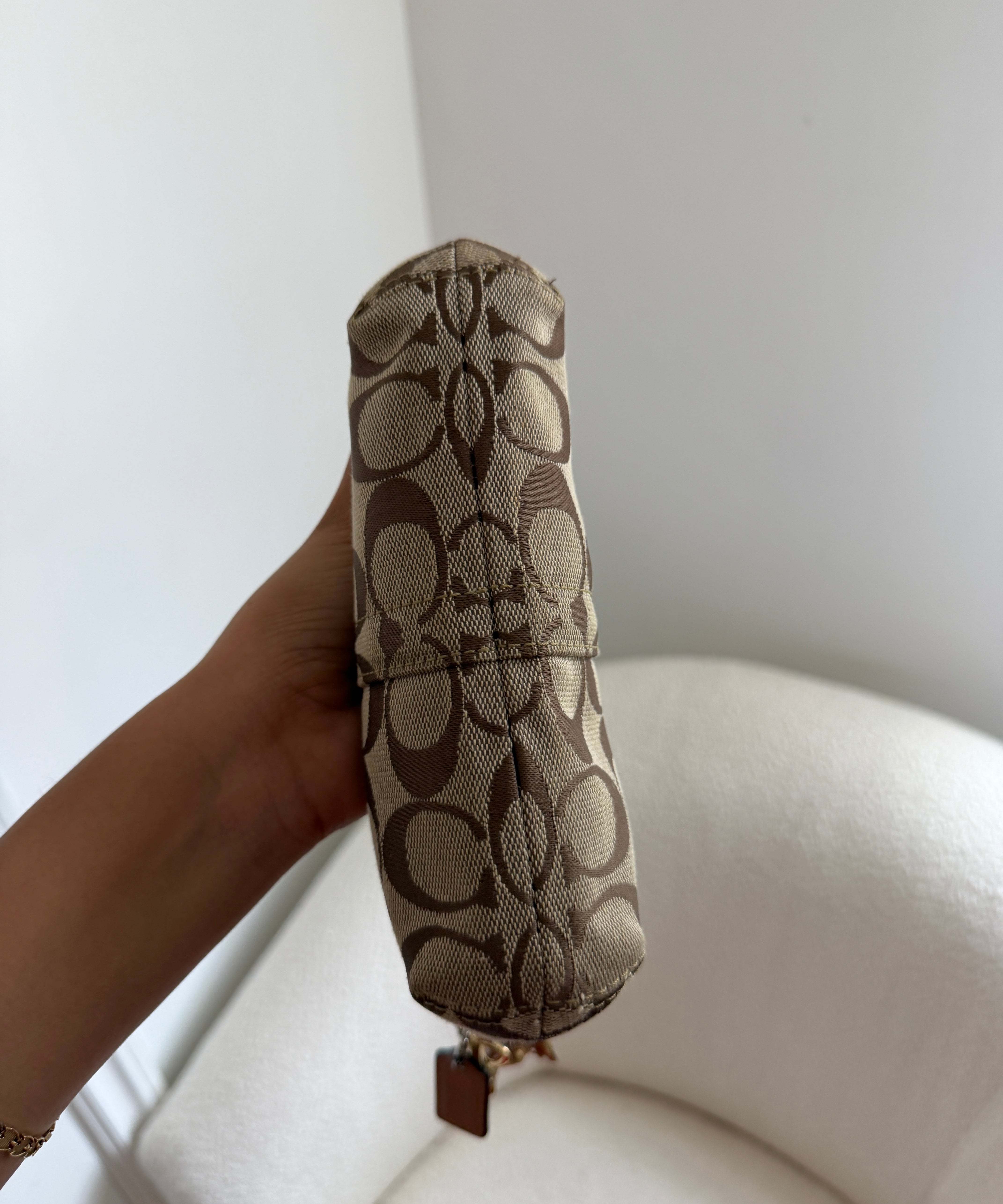 Coach Tan Mini Pochette Bag