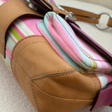 Rare Coach Striped Double Pocket Soho Bag