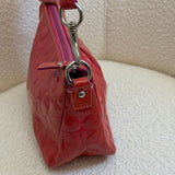 Coach Orange Patent Leather Optic Pochette