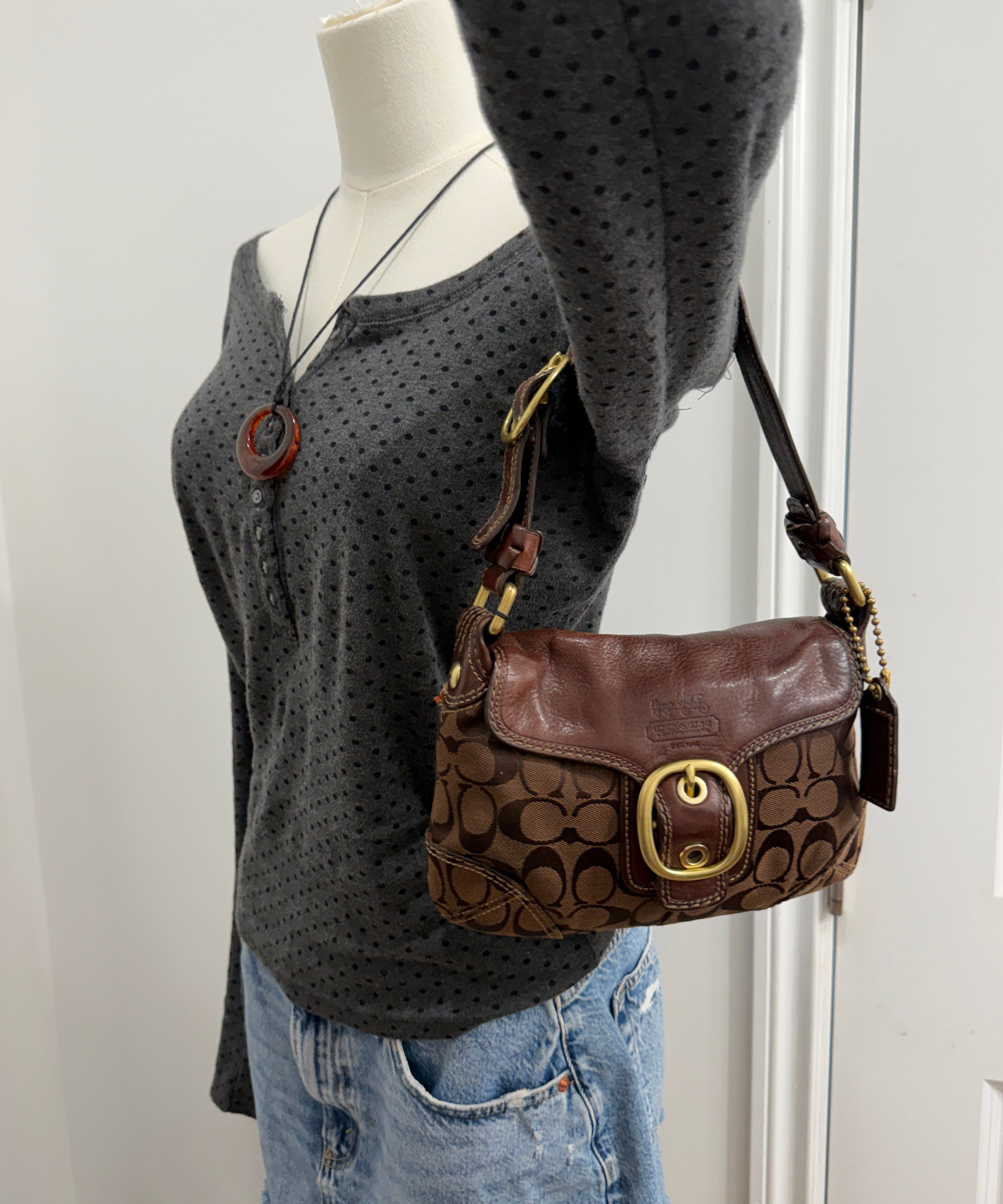 Chocolate Brown Coach Mini Soho Bleeker Bag