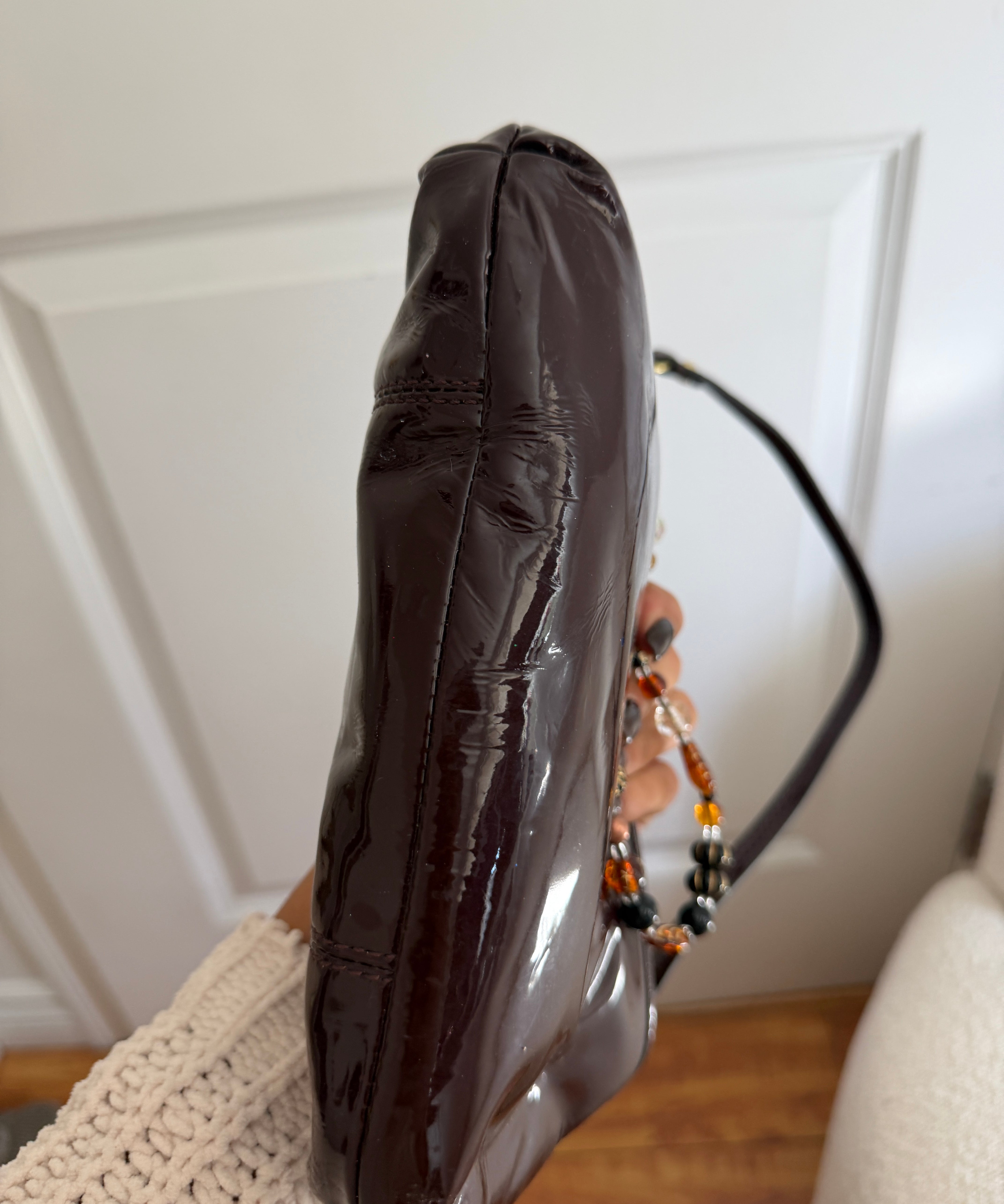 Coach Plum Patent Leather Madison Mini Bag