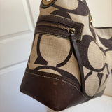 Rare Coach Cream Signature Medium Tote Bag