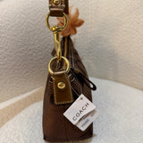 Coach Brown Stripe Monogram Mini Carly Bag