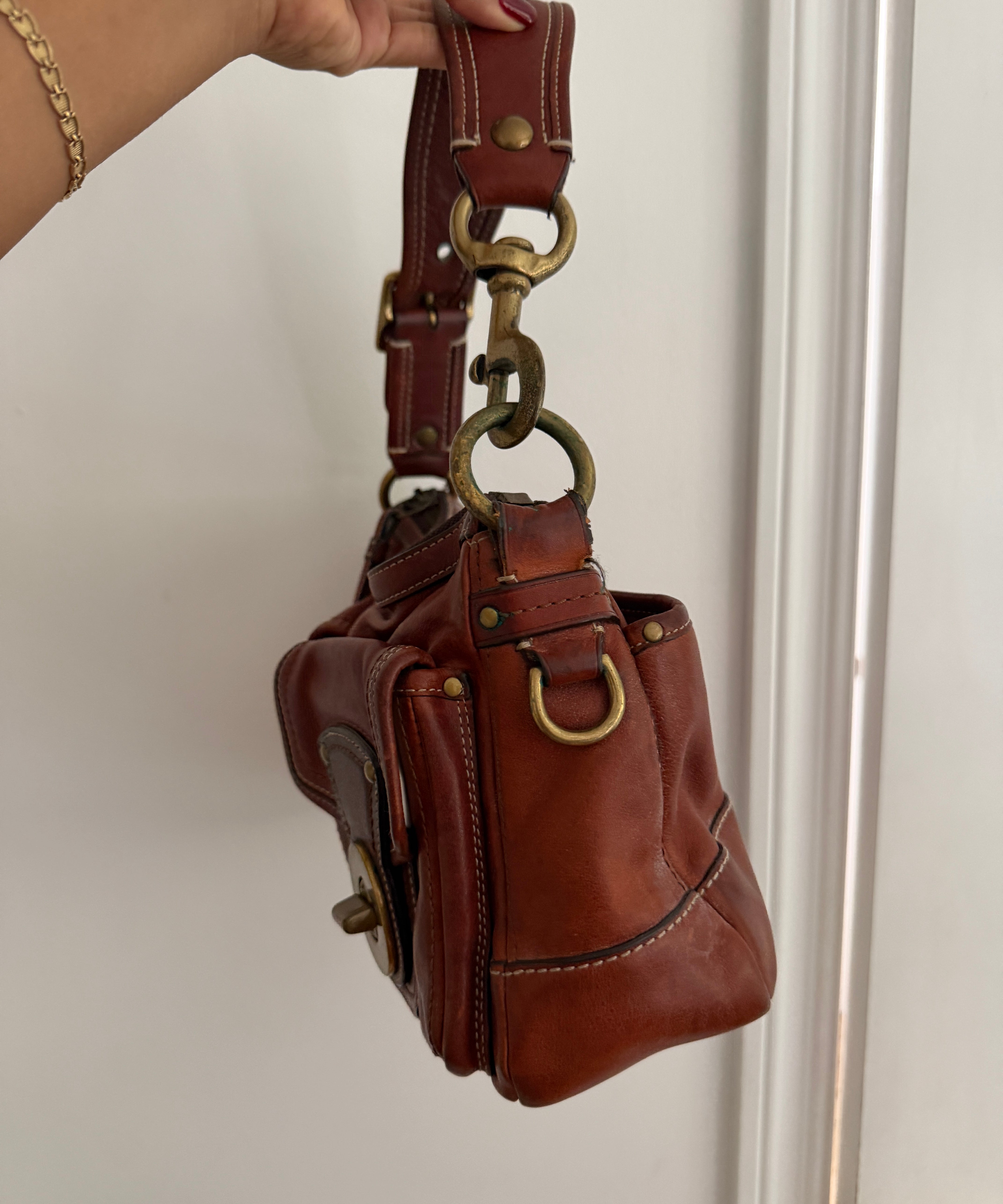 Coach Whiskey Legacy Turnlock Bag