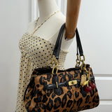 Coach Satin Leopard Tote Carry-All