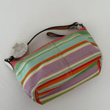 Stripe Coach Signature Top Handle Pochette