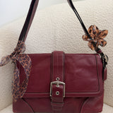 Coach Red Leather Hamptons Shoulder Bag