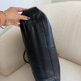 Coach Black Leather Ashley Carry-All Bag