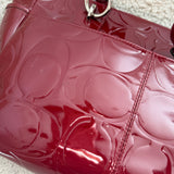 Coach Burgundy Patent Leather Tote Bag