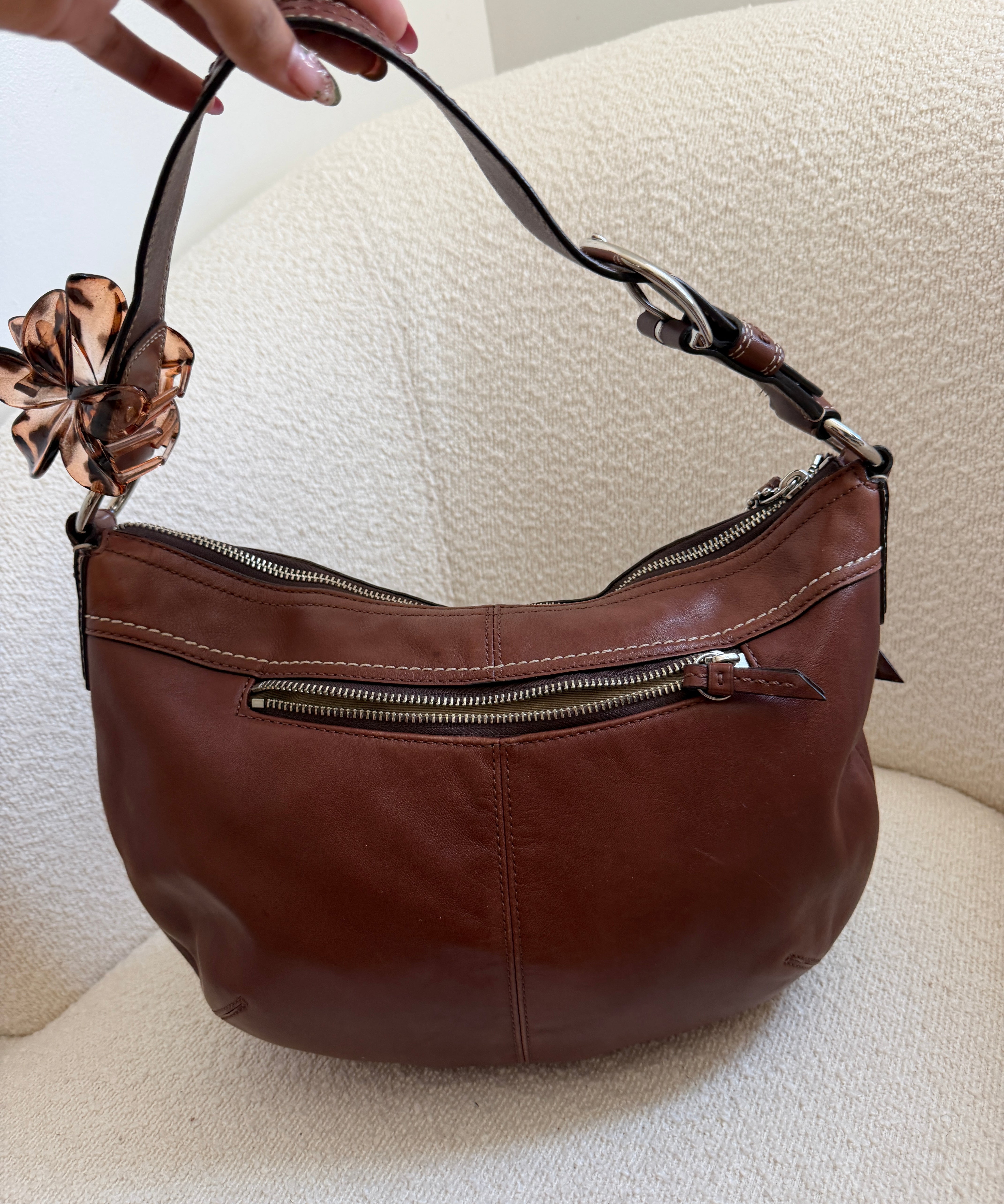 Coach Chestnut Leather Hobo Bag