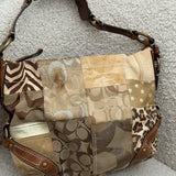 Coach Leopard Patchwork Carly Bag