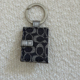 Coach Denim Photo Keychain