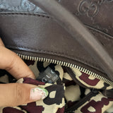 Brown Leather Gucci Mini D-Ring Shoulder Bag