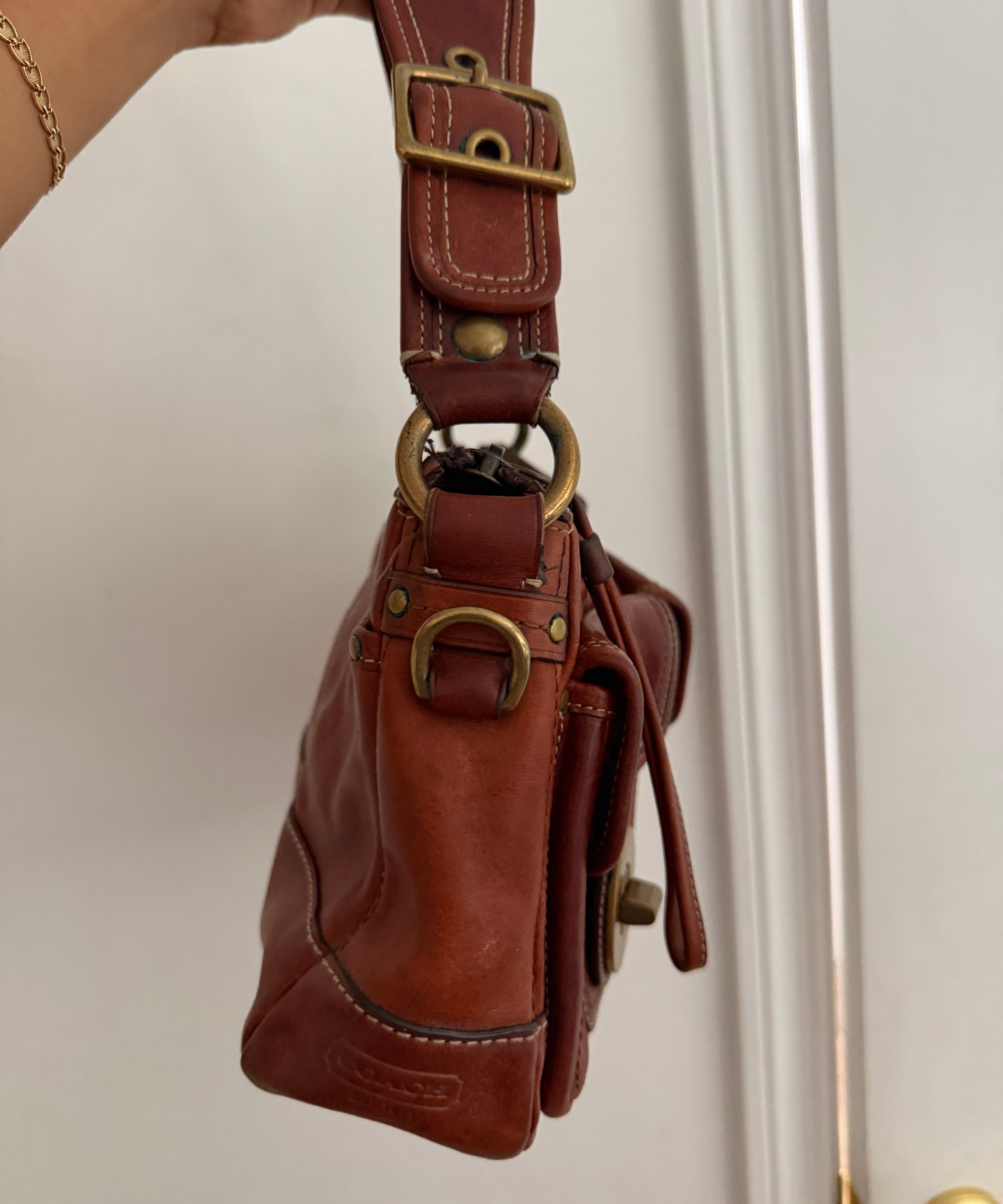 Coach Whiskey Legacy Turnlock Bag