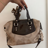 Brown Coach Op Art Sabrina Madison Bag