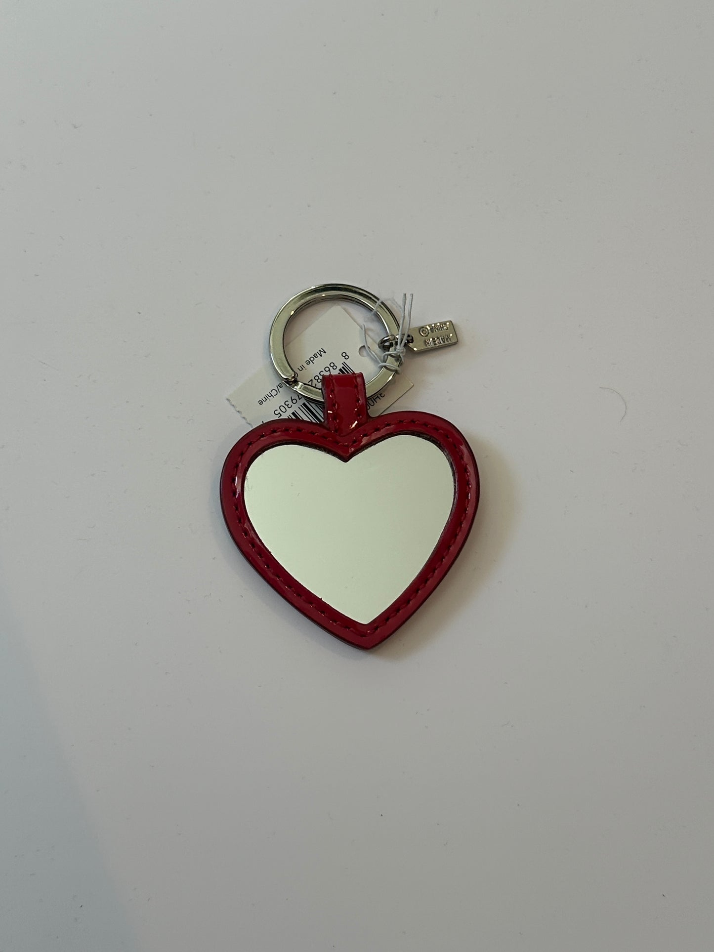 Coach Leopard Print Heart Mirror Keychain