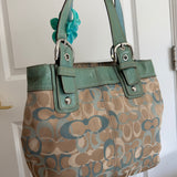 Coach Blue Optic Soho Tote Bag