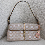 Limited Edition Coach Gold Mini Signature Lurex Clip Flap