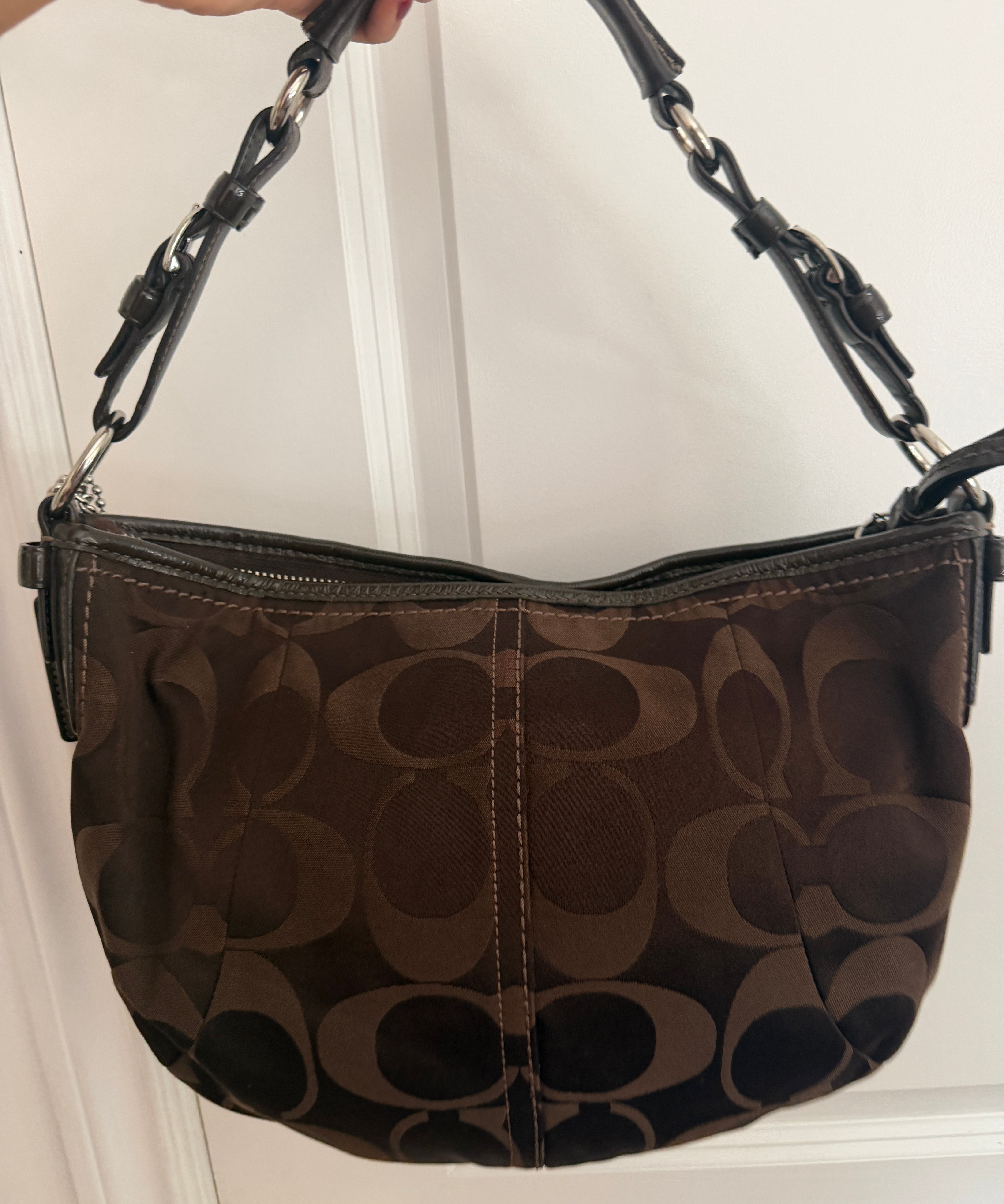 Coach Signature Brown Hobo Bag