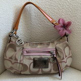Rare Coach Pink Signature Poppy Shoulder Bag