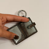 Coach Brown Photo Keychain