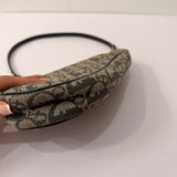 Navy Dior Saddle Trotter Shoulder Bag