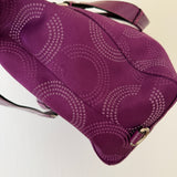 Coach Purple Canvas Ashley Carry-All Bag