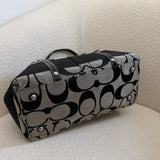 Coach Grey Stripe Signature Satchel Bag