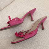 Coach Pink Bow Kitten Heels (8.5)