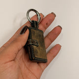 Coach Brown Photo Keychain
