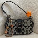 Coach Grey Demi Hamptons Buckle Bag