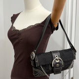 Coach Black Soho Demi Flap Bag