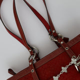 Coach Red Signature Tote Bag
